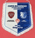Fanion oficial - meci Feminin-fotbal GLORIA BISTRITA NASAUD - FARUL CONSTANTA (sezonul 2023-2024) ETAPA 2-a
