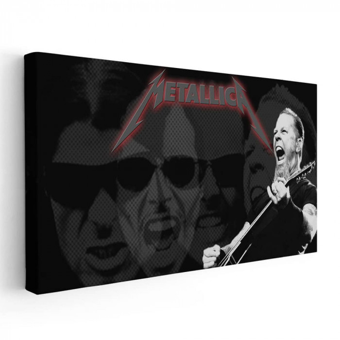 Tablou afis Metallica trupa rock 2368 Tablou canvas pe panza CU RAMA 60x120 cm
