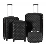 Set valiza de calatorie cu geanta cosmetica, in mai multe culori-negru, Timelesstools