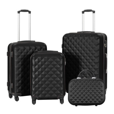Set valiza de calatorie cu geanta cosmetica, in mai multe culori-negru foto