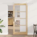 Ușă glisantă cu set de accesorii 93x202 cm Lemn masiv de pin