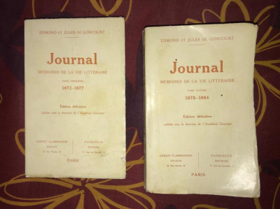 Edmond et Jules de Goncourt Journal Memoires de la vie litteraire vol. 5-6 foto