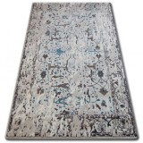 Covor acril Talas 0309 Alb si Sticlă Albastru, 80x150 cm