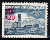 Liechtenstein 1952, Mi #310**, supratipar, Biserica din Bendern, MNH, cota 30,- &euro;!