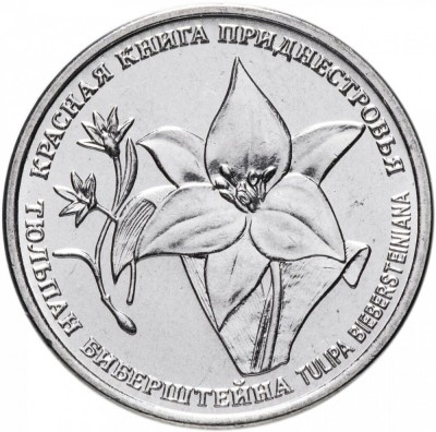 TRANSNISTRIA 1 RUBLA 2019 FLORA : LALEA - UNC in cartonas foto