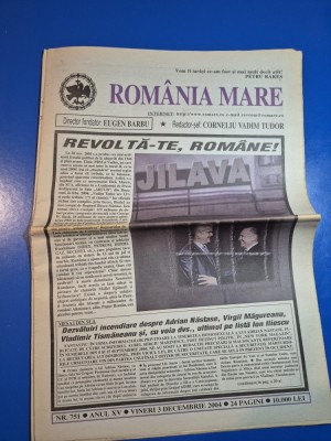 ziarul romania mare 3 decembrie 2004 - redactor sef corneliu vadim tudor foto
