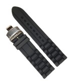 Cumpara ieftin Curea Silicon Neagră Quick Release 22mm &ndash; &Icirc;nchidere Deployant &ndash; Lungime M