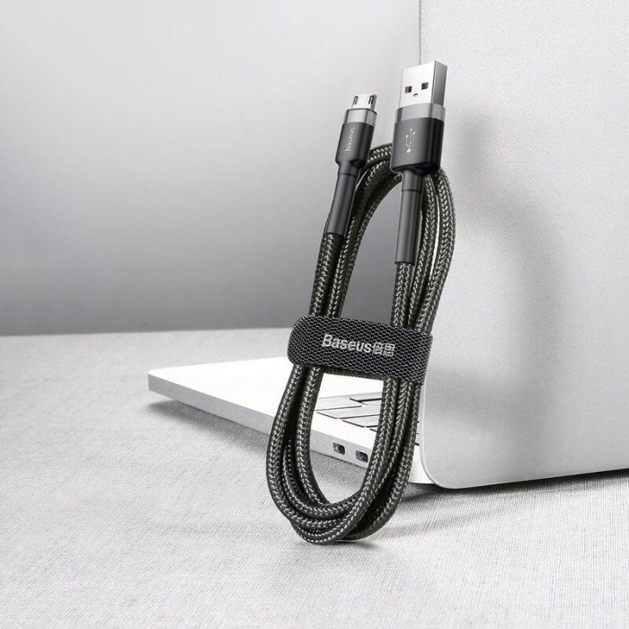 Cablu USB-Micro USB Baseus Cafule, 1,5A, 2m, gri/negru