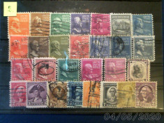 U . S . A . - Lot de 21 timbre vechi stampilate foto