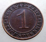 2.706 GERMANIA WEIMAR 1 REICHSPFENNIG 1934 D, Europa, Bronz