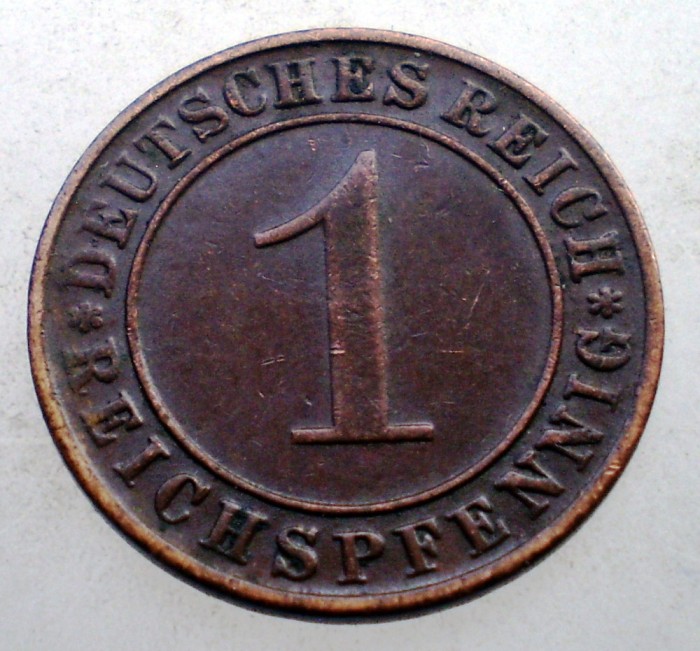 2.706 GERMANIA WEIMAR 1 REICHSPFENNIG 1934 D