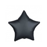 Balon Folie Satin Stea Neagra - 45 cm