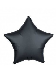 Balon Folie Satin Stea Neagra - 45 cm foto