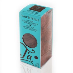 Tartufini cu ciocolata neagra, portocale, pudrate cu cacao | T'A Milano