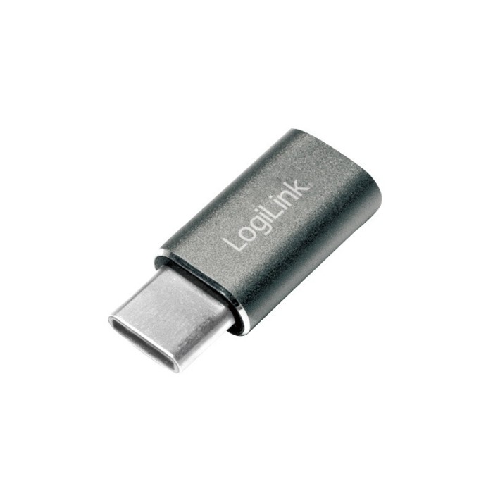 ADAPTOR LOGILINK, pt. smartphone, USB 3.0, USB Type-C (T) la Micro-USB (M), argintiu, &quot;AU0041&quot; (timbru verde 0.08 lei)