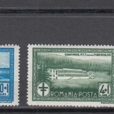 ROMANIA 1932 LP 100 SANATORII PTT SERIE SARNIERA