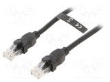 Cablul Patch U/UTP 6 Cu PVC Negru 8m 26AWG VENTION