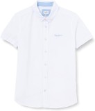 Cumpara ieftin Camasa cu maneca scurta pentru baieti Pepe Jeans Misterton, alb, 14 ani, S, 164 - OUTLET