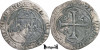 1436, Blanc &agrave; la Couronne - Carol al VII-lea - La Rochelle - Regatul Franței, Europa, Argint