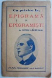 Cu privire la epigrama si epigramisti - Barbu Lazareanu - Carte Veche, Bibliofilie