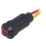 Lampă de control LED roșie 24VDC &Oslash;8,2mm IP40