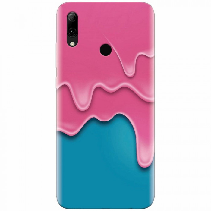 Husa silicon pentru Huawei P Smart 2019, Pink Liquid Dripping