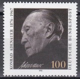 Germania 1992 - 25 de ani de la moartea cancelarului dr. Konrad Adenauer, MNH, Nestampilat