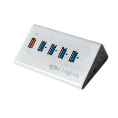 Hub USB Logilink High Speed UA0227 5x USB 3.2 gen 1 Silver foto