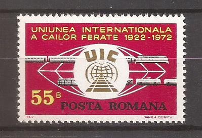Romania-1972 - 50 DE ANI DE LA &amp;Icirc;NFIINȚAREA U.I.C.F. nestampilat foto