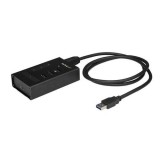 Hub USB Startech HB30A3A1CST, 4x USB 3.0 (Negru)