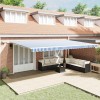 VidaXL Cortina Retractabilă with Manual Albastru și alb 6 x 3 m