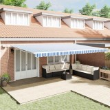 Cortina Retractabilă with Manual Albastru și alb 6 x 3 m