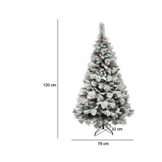 Brad artificial cu zapada, in 4 dimensiuni, 120 cm