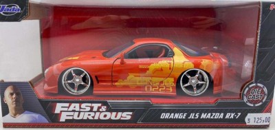 Macheta Fast and Furious 1995 Mazda RX-7 orange 1/24 foto