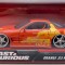 Macheta Fast and Furious 1995 Mazda RX-7 orange 1/24