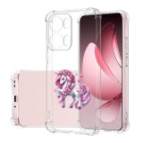 Husa antisoc pentru oppo reno13 pro, airbag, pink unicorn, clear