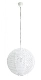 Lustra cu abajur din hartie alba, 60W, &Oslash; 40 cm x 120 h