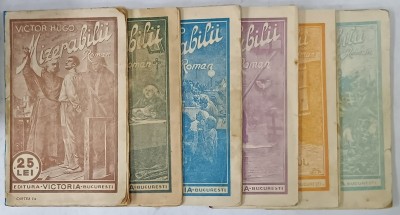 MIZERABILII de VICTOR HUGO , ROMAN FOLEITON , APARUT IN 6 FASCICULE , EDITIE INTERBELICA foto