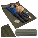 Saltea autogonflabila dubla Trizand 186x130 cm pentru camping