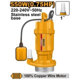 Pompa apa submersibila 550 w, inaltime 25 m, motor cupru, 105 l/min - Ingco SPC5508