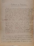 Mihail Sadoveanu - manuscris original de Petru Stoica