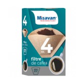 Hartie filtru cafea Misavan, nr 4, 100 buc cutie - 2719