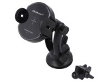 Suport Auto Negru pentru Geam cu &Icirc;ncărcător USB A/C 15W