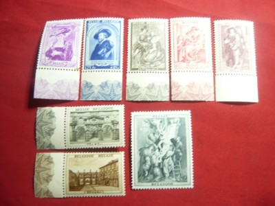 Serie Belgia 1939 Rubens - Pictura si Casele sale , 8 valori foto