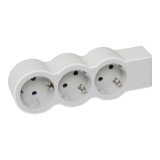 Bloc Legrand Moes 694573 cu 3 prize, alb + gri
