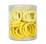 Cumpara ieftin Set 50 elastice par textile 5 cm verde deschis si verde inchis, cutie transparenta, accesorii par copii si femei