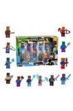Cumpara ieftin Set de 12 figurine Minecraft, inclusiv Steve Zombie, multicolor, 5 cm