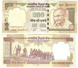 Bancnota India 500 Rupii 2011 - P99y UNC ( vezi descriere )
