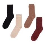 Sosete dama, Pachet 4 perechi, Negru Bej Maro Bordo, Marimi 36-42, CMCLASS