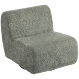 HOMCOM Fotoliu rotativ lounge cu aspect chenille, șezut lat, pentru living, dormitor, gri | Aosom Romania